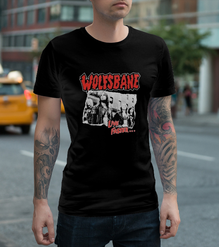Wolfsbane Live Faster I Was There Photo Collage T-Shirt