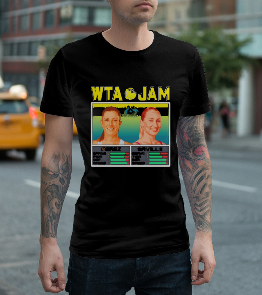 WTA Jam Perez Saville Australia Tennis Matchup T-Shirt
