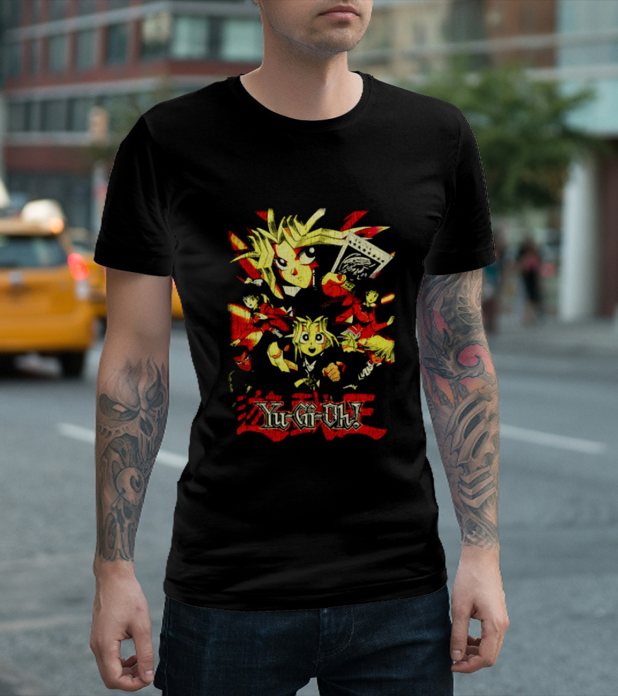 Yu-Gi-Oh! Retro Characters Collage Vibrant Art Style T-Shirt