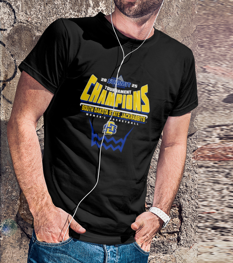 2025 Summit League Tournament Champions South Dakota State Jackrabbits Women's Basketball T-Shirt