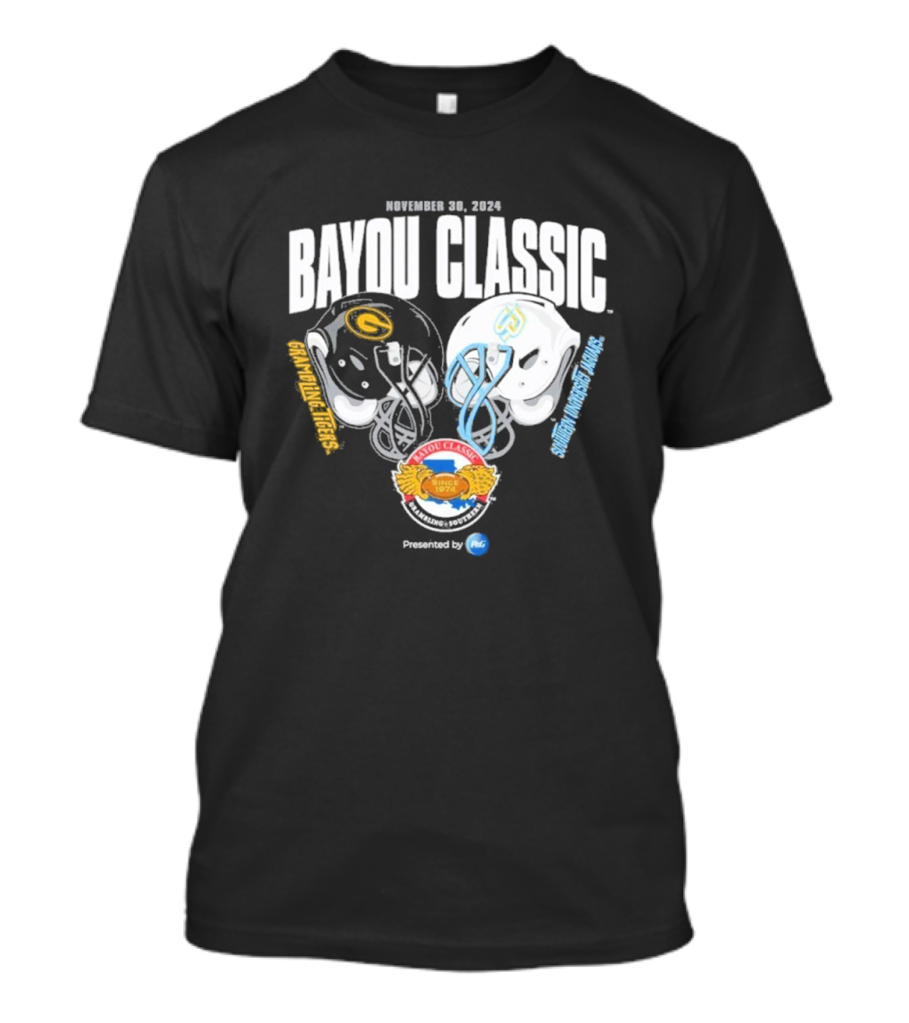 November 25 2023 Bayou Classic Southern University Grambling State Football Helmets Powered By Procter And Gamble T-Shirt