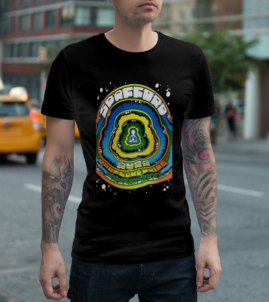 Spafford Aura Portland Maine March 15 2025 Tour Psychedelic Design T-Shirt