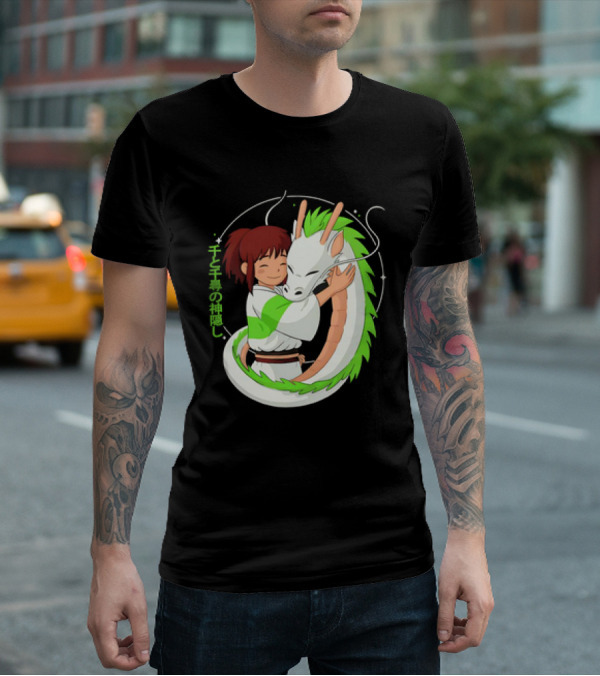 Spirited Away Haku And Chihiro Hug Embrace T-Shirt