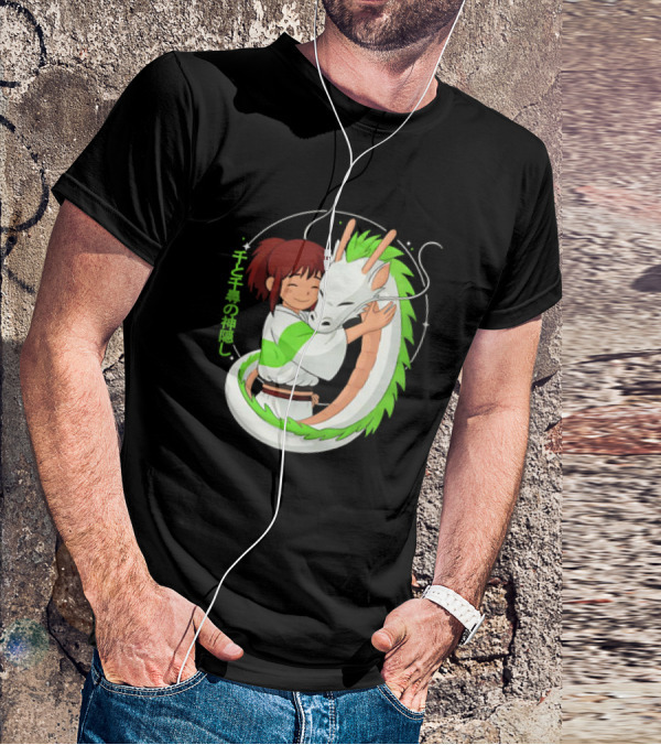 Spirited Away Haku And Chihiro Hug Embrace T-Shirt