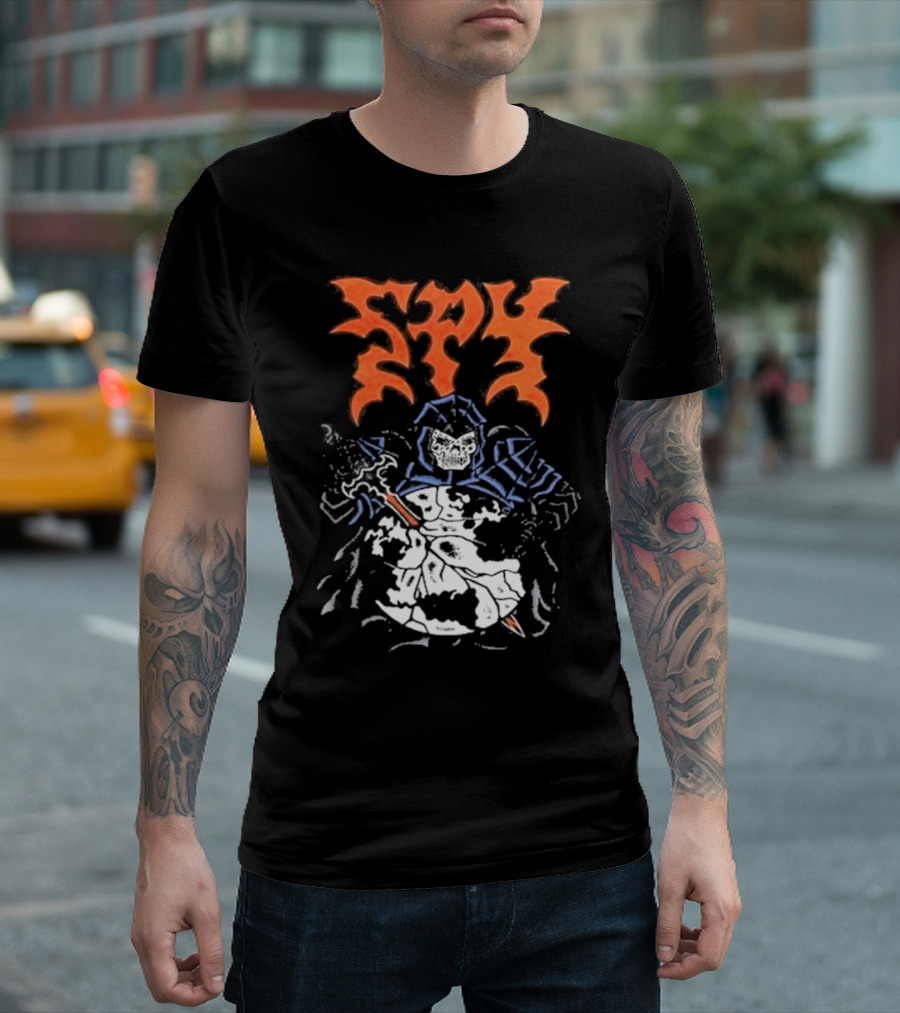 Spy DRKMTTR Apr 3 2025 Nashville TN Knife-Wielding Knight Graphic T-Shirt