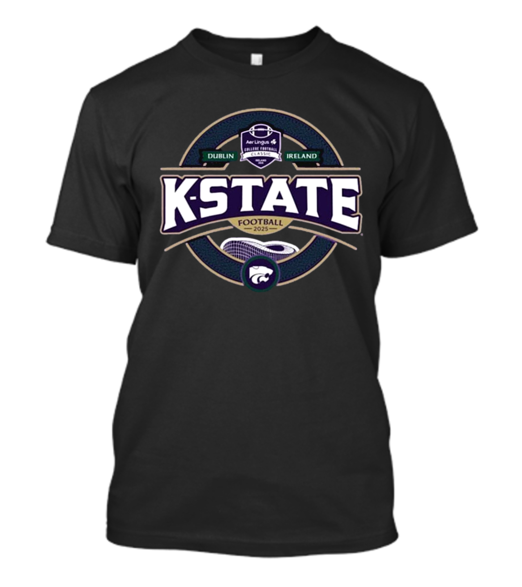 Aer Lingus College Football Classic Dublin Ireland K-State Wildcats Football 2025 T-Shirt