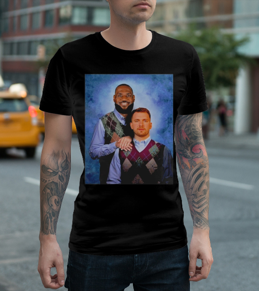 Step Brothers Luka Doncic Lebron James Argyle Sweater Duo T-Shirt