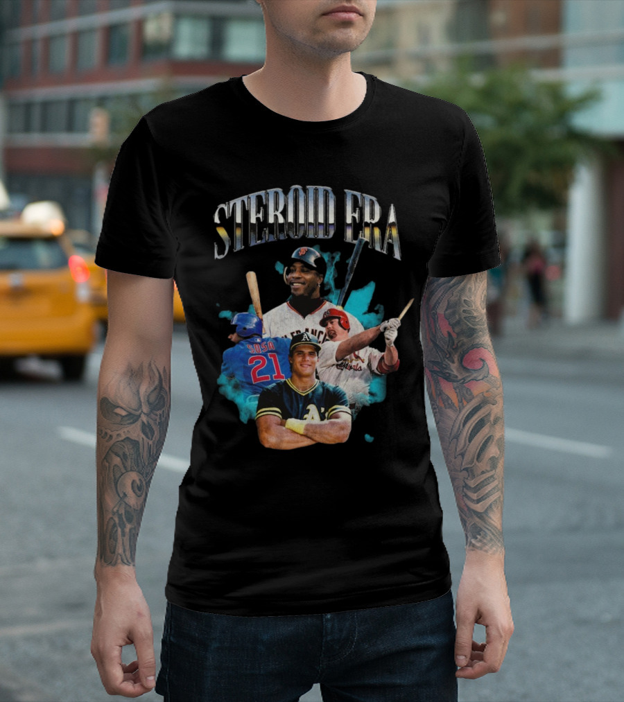 Steroid Era Baseball Legends Collage T-Shirt