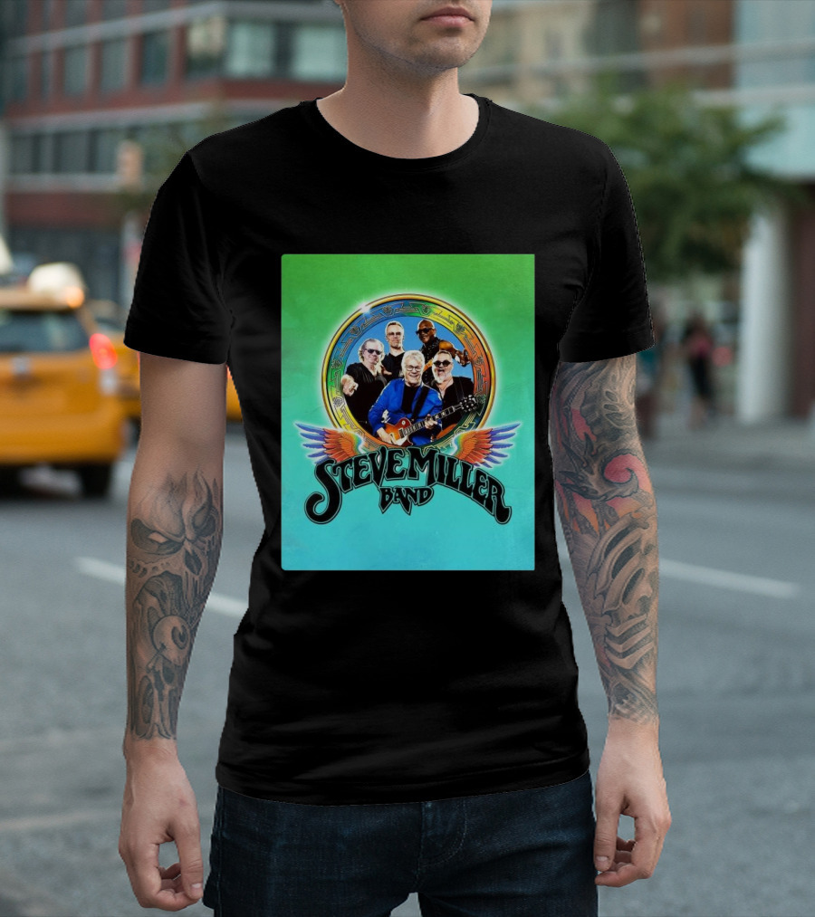 Steve Miller Band 2025 Hitting The Road Tour Vintage Winged Artwork T-Shirt