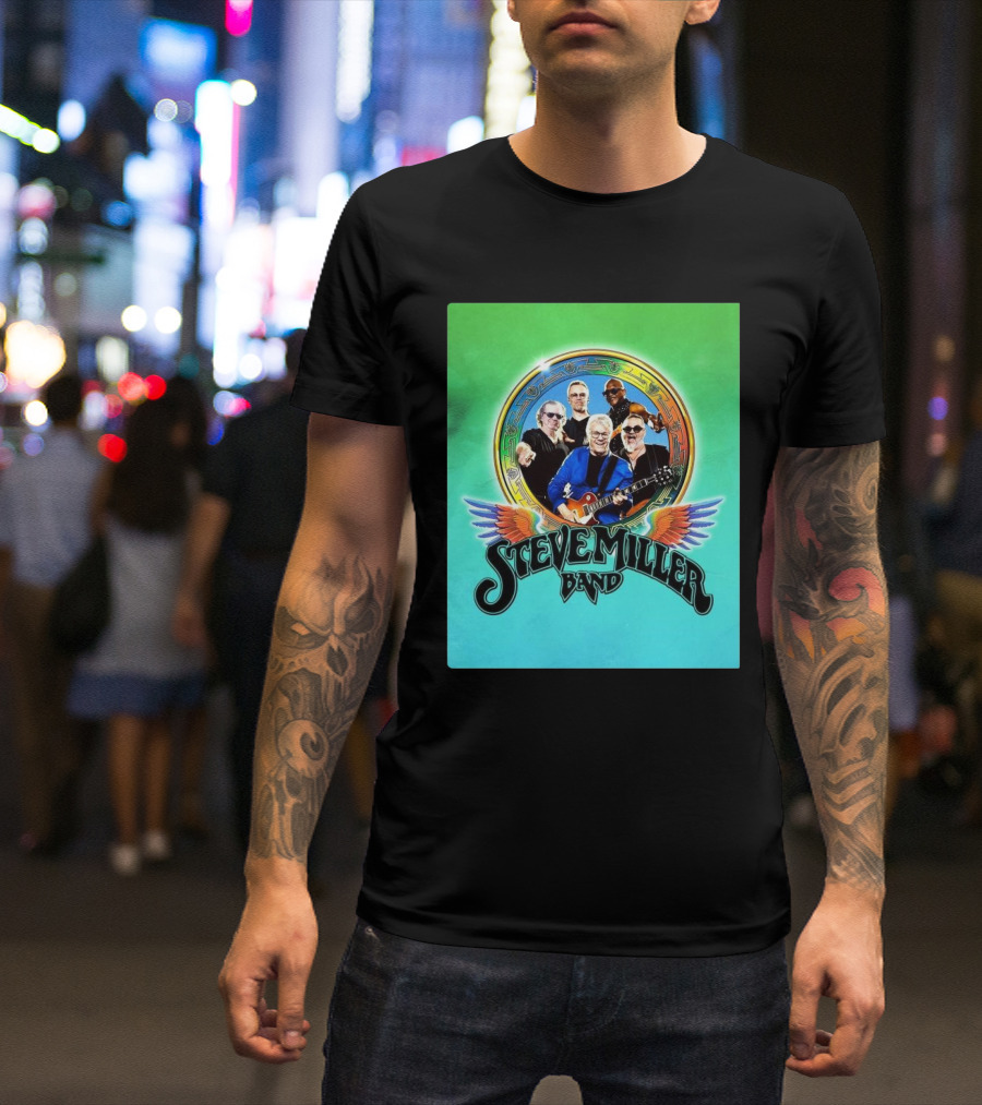 Steve Miller Band 2025 Hitting The Road Tour Vintage Winged Artwork T-Shirt