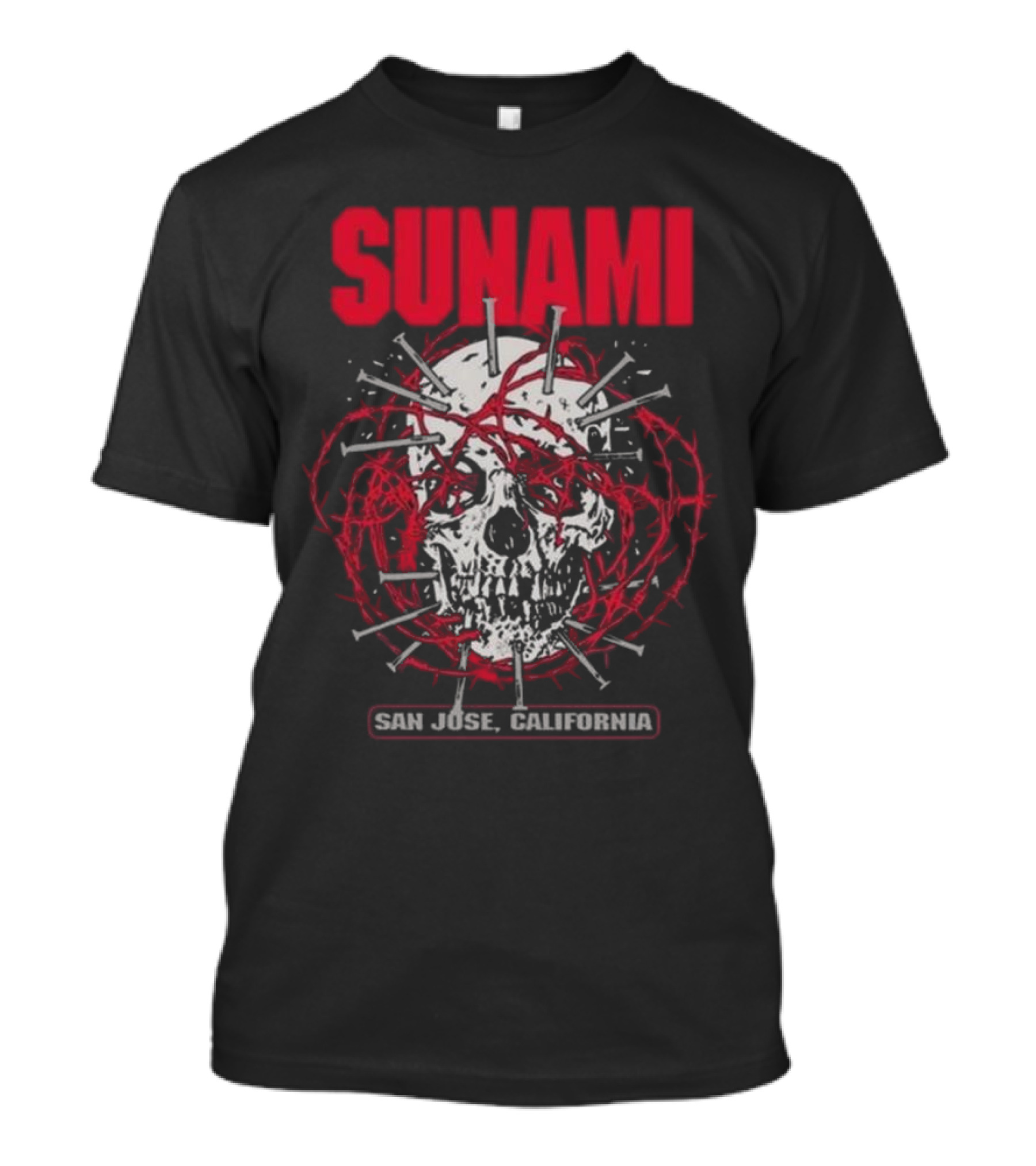 Sunami Skull San Jose California T-Shirt