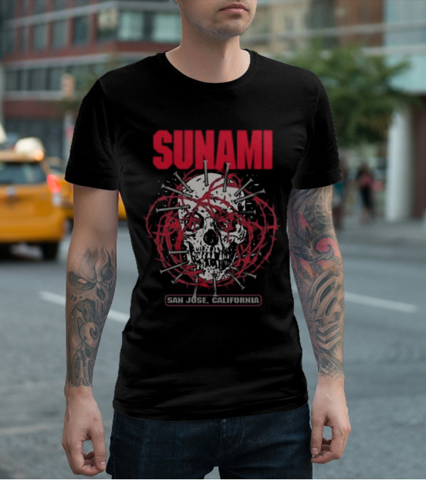 Sunami Skull San Jose California T-Shirt