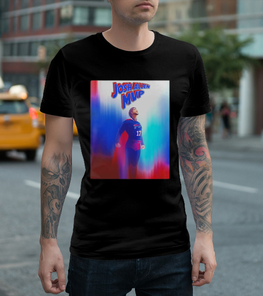 Josh Allen MVP Superman Buffalo Bills 17 T-Shirt