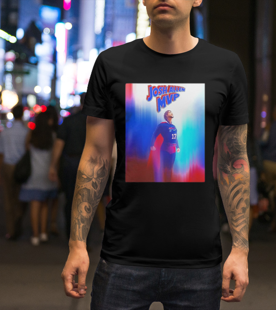 Josh Allen MVP Superman Buffalo Bills 17 T-Shirt