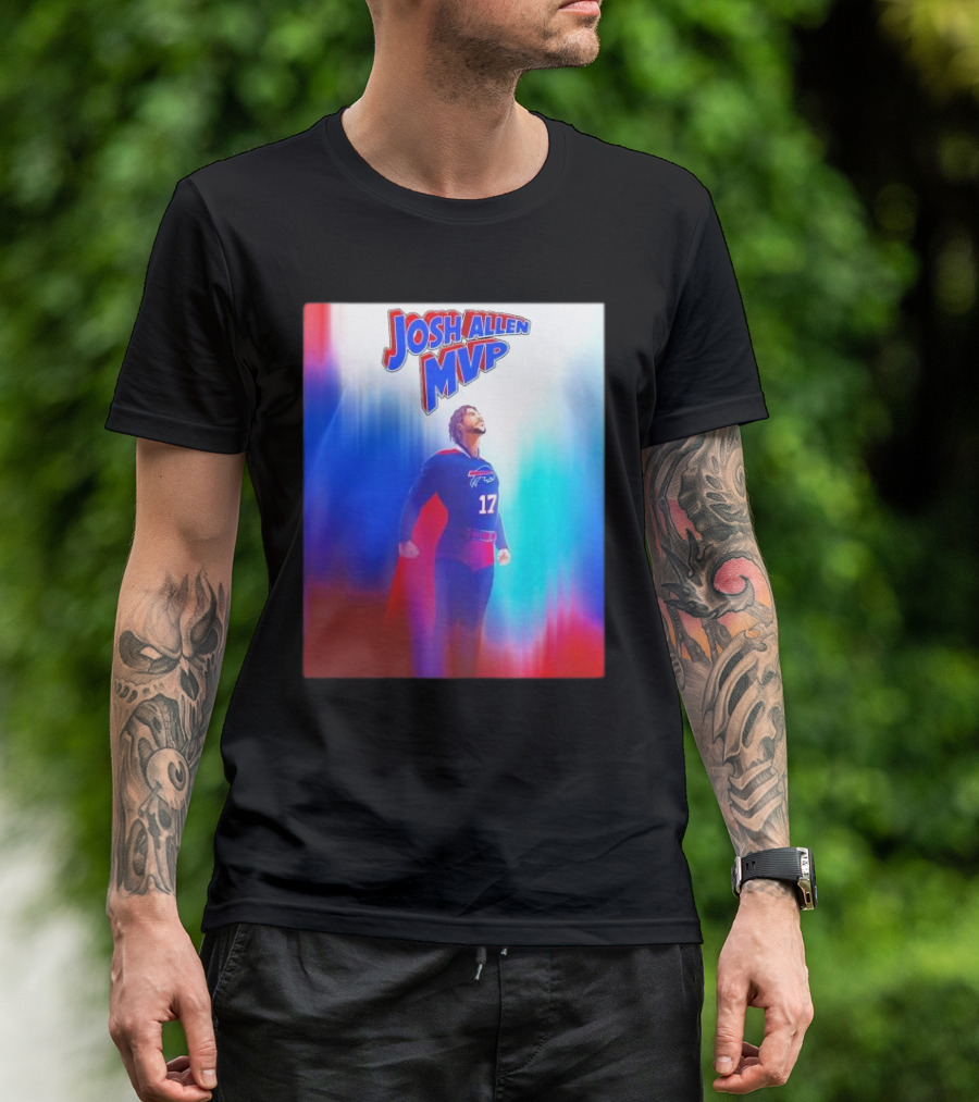 Josh Allen MVP Superman Buffalo Bills 17 T-Shirt