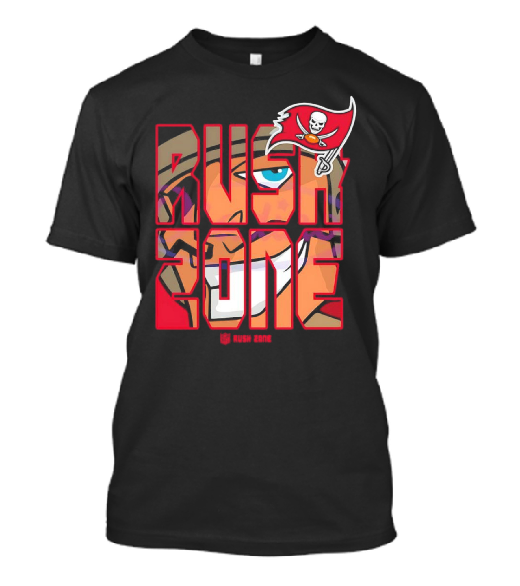 Tampa Bay Buccaneers Rush Zone Cartoon NFL T-Shirt