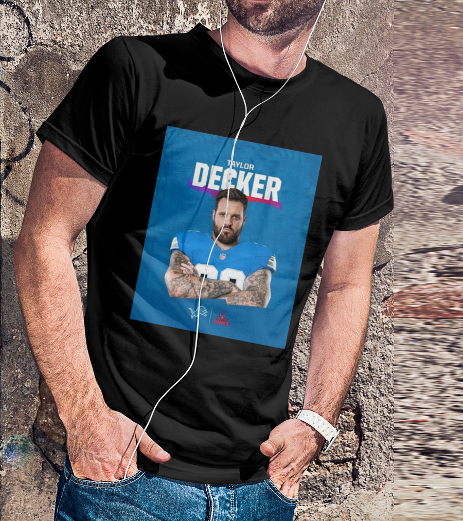TAYLOR DECKER NFL GAMES DETROIT LIONS PRO BOWL 2025 T-Shirt