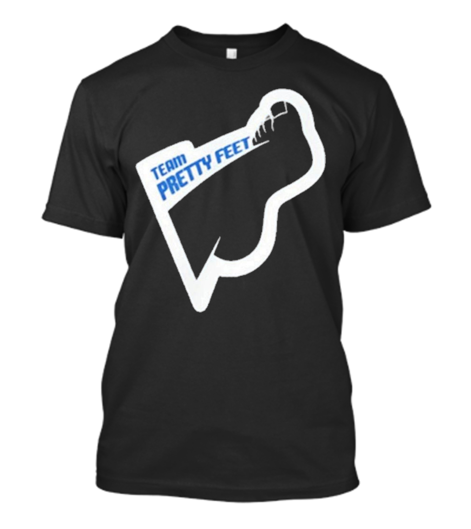 Team Pretty Feet Footprint Silhouette T-Shirt