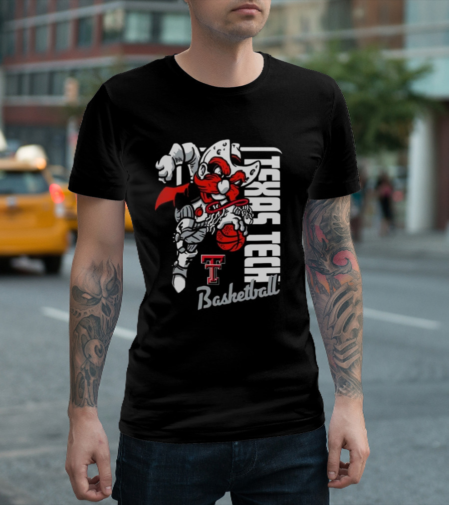 Texas Tech Red Raiders Basketball Mascot Dunk 2025 T-Shirt
