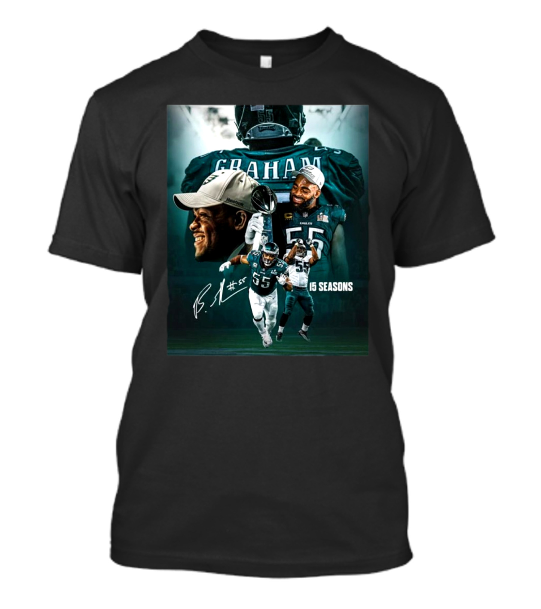 Brandon Graham 55 Signature Tribute 15 Seasons T-Shirt