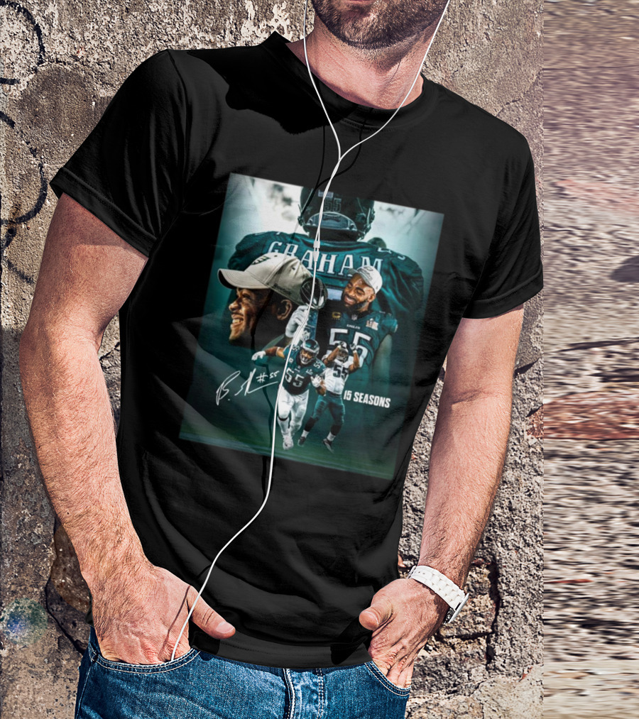 Brandon Graham 55 Signature Tribute 15 Seasons T-Shirt