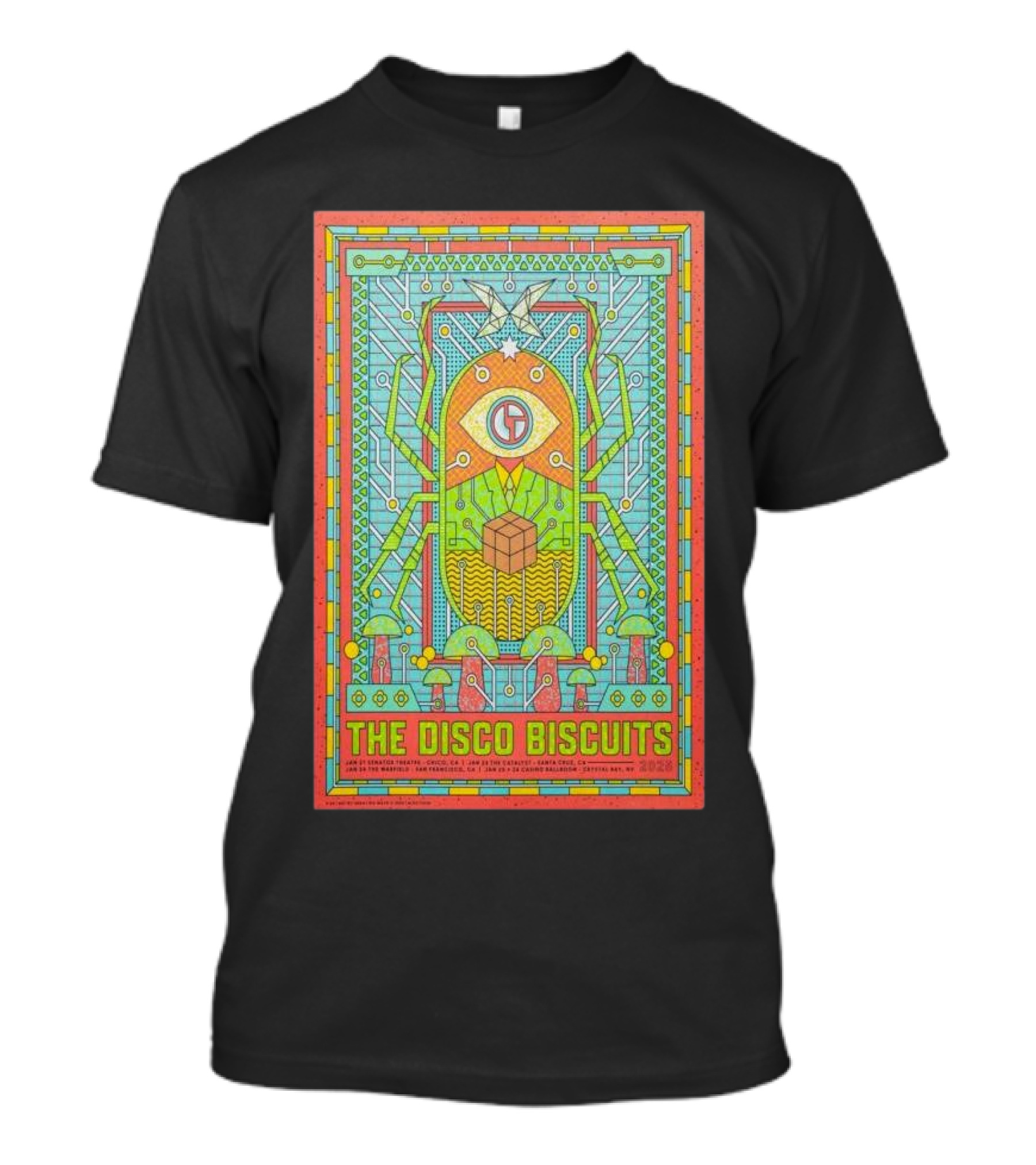 The Disco Biscuits Boulder Theater Santa Cruz Catalyst Crystal Bay 2025 T-Shirt