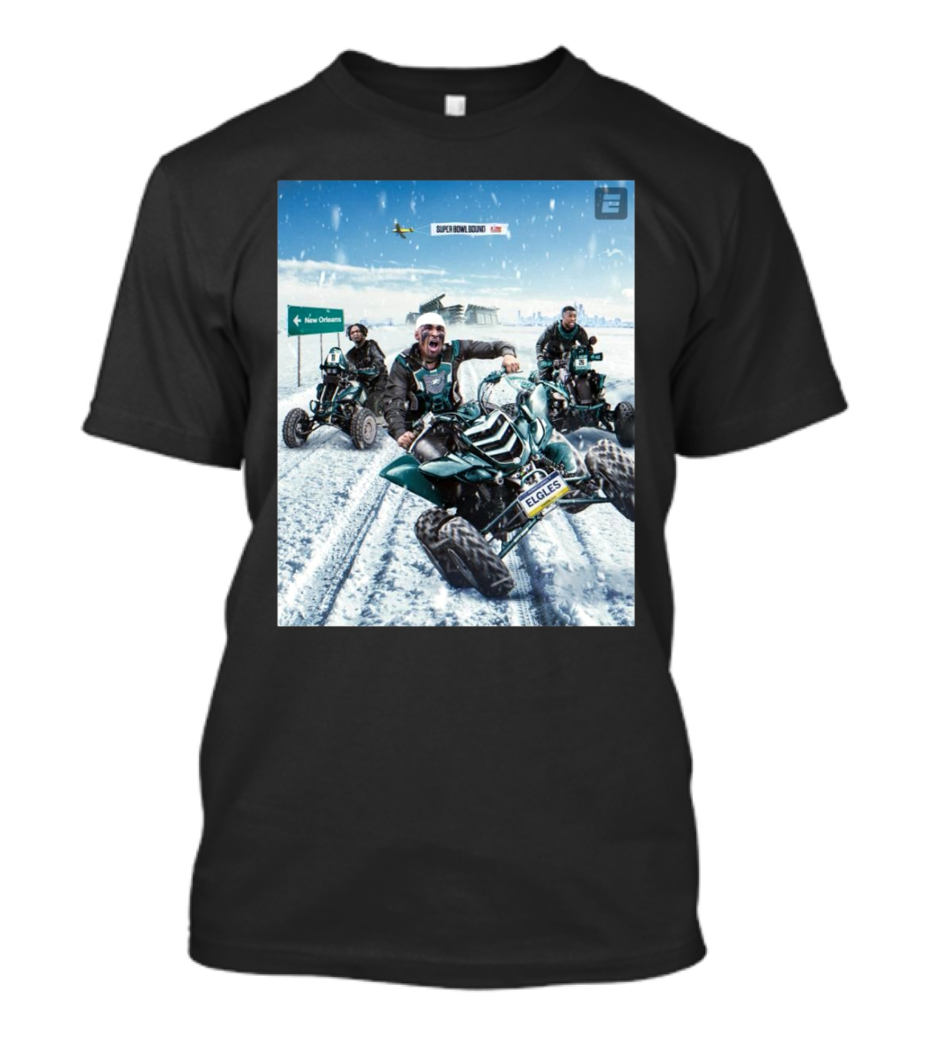 Super Bowl Bound Philadelphia Eagles Riding ATVs To New Orleans Victory T-Shirt