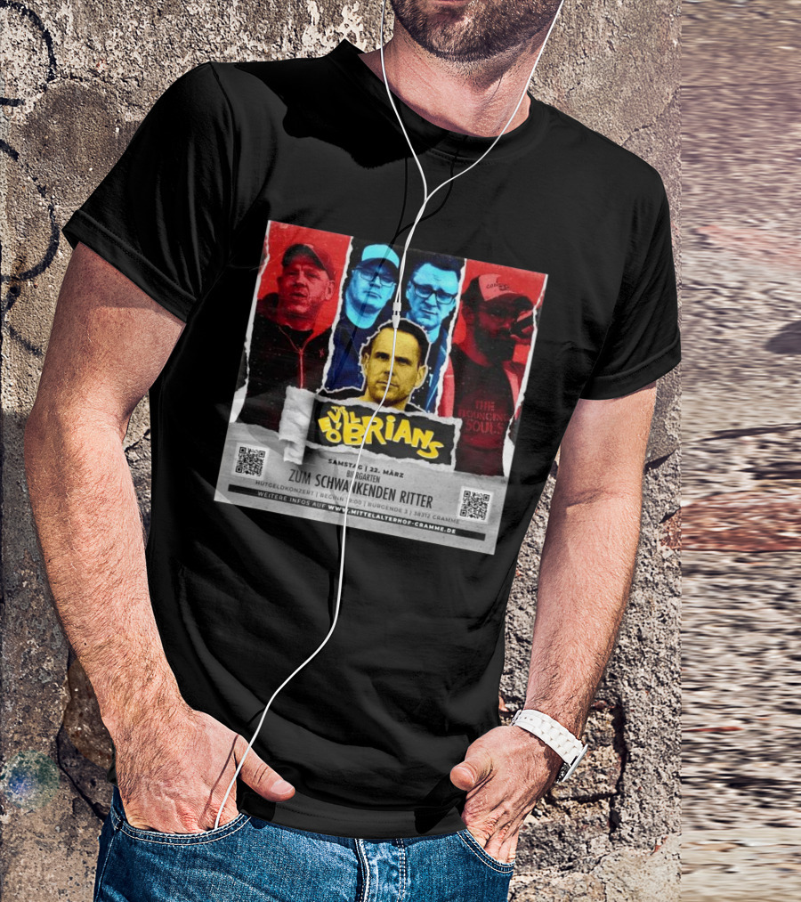 The Evil O’Brians Tour 2025 Samstag 22 März The Boogienoble Souls Biergarten Zum Schwankenden Ritter T-Shirt