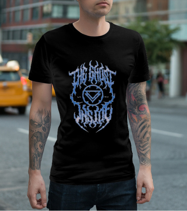 The Ghost Inside Death Metal Band Logo In Blue With Symbol T-Shirt