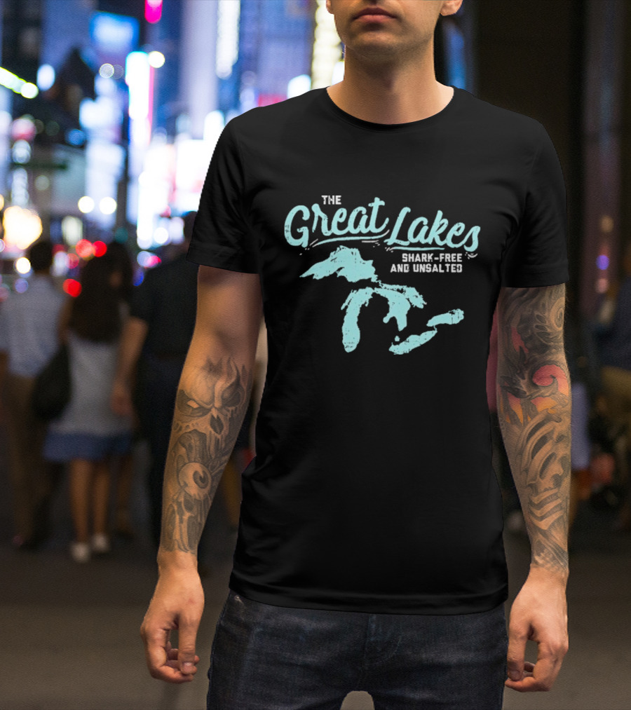 The Great Lakes Shark-Free Unsalted Summer Adventure T-Shirt