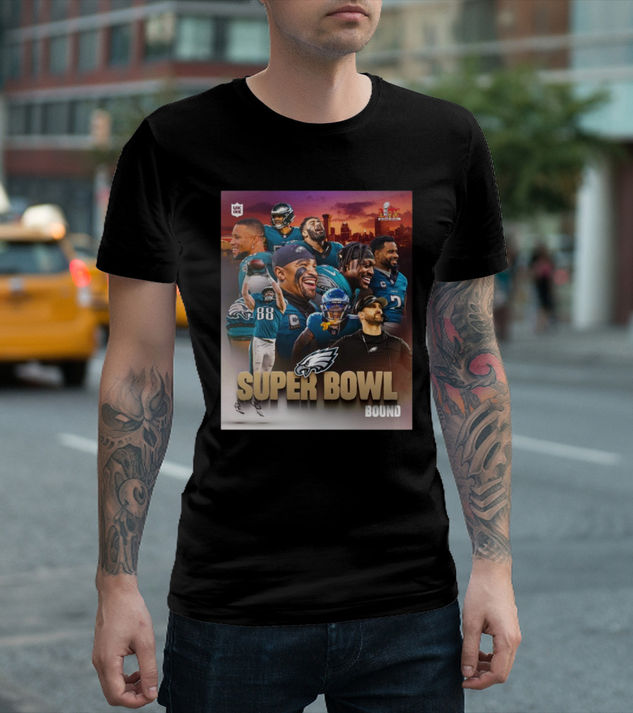 Philadelphia Eagles Super Bowl Bound LIX NFL UK IRE T-Shirt