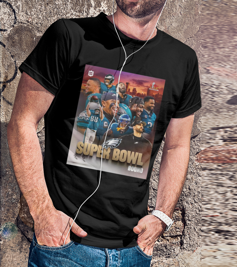 Philadelphia Eagles Super Bowl Bound LIX NFL UK IRE T-Shirt