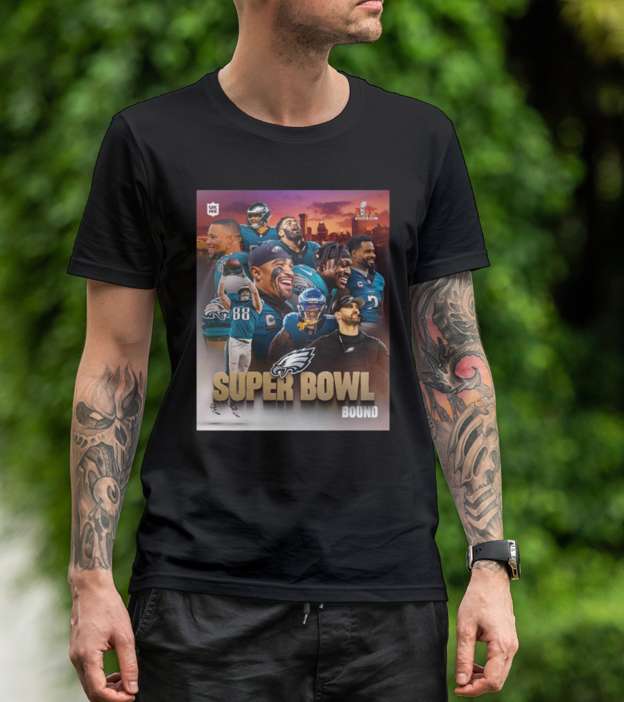 Philadelphia Eagles Super Bowl Bound LIX NFL UK IRE T-Shirt