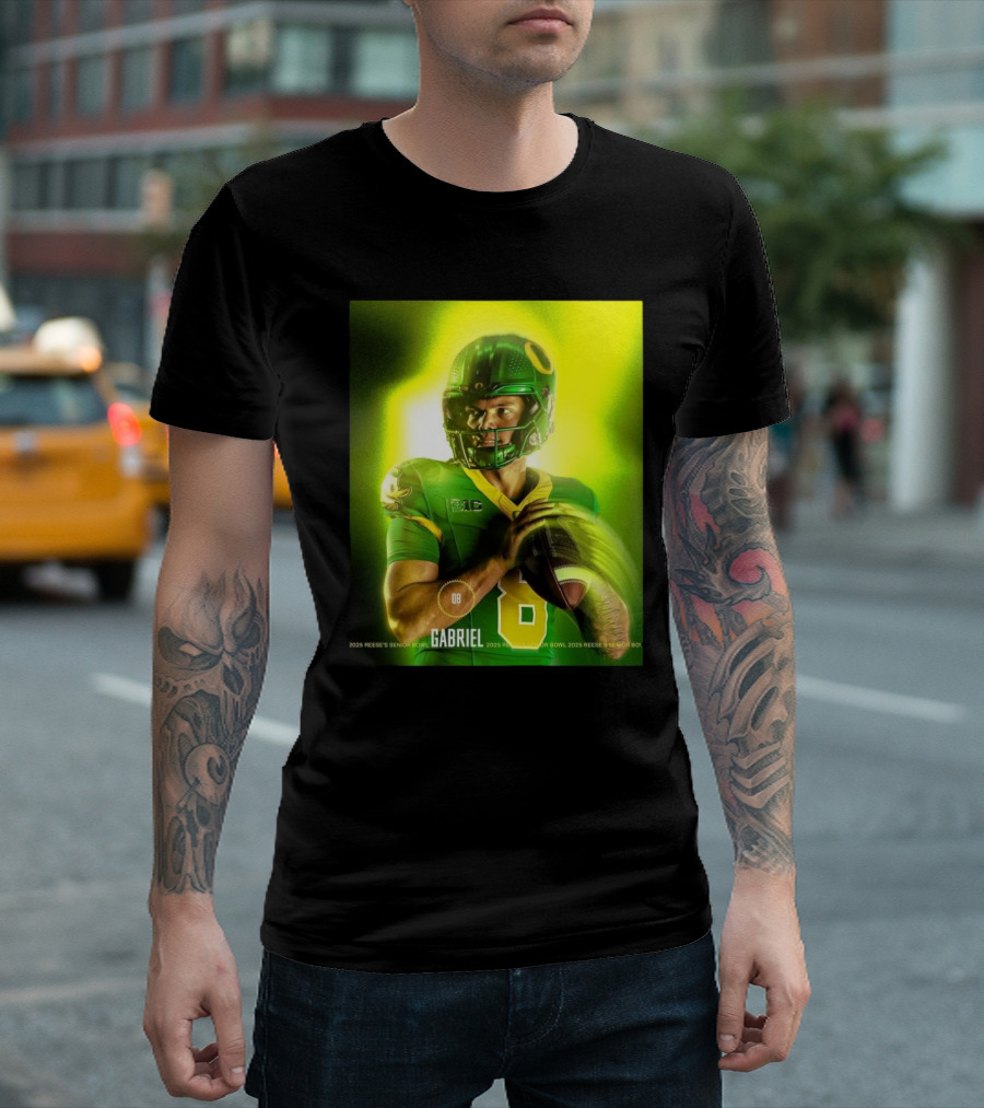 2025 Reese's Senior Bowl Oregon Ducks Football Dillon Gabriel QB 18 T-Shirt