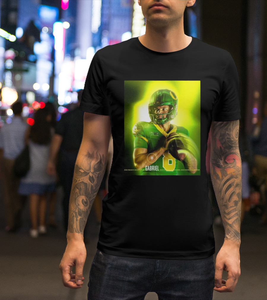 2025 Reese's Senior Bowl Oregon Ducks Football Dillon Gabriel QB 18 T-Shirt