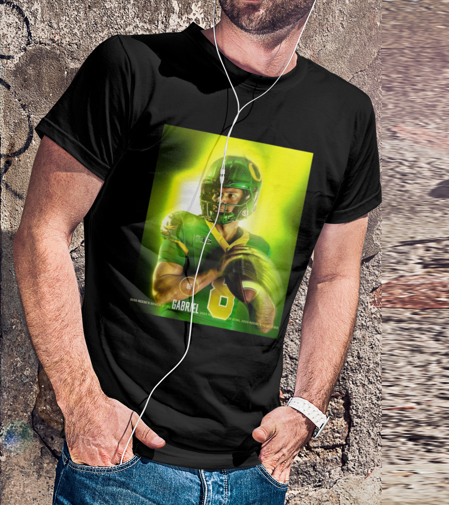 2025 Reese's Senior Bowl Oregon Ducks Football Dillon Gabriel QB 18 T-Shirt