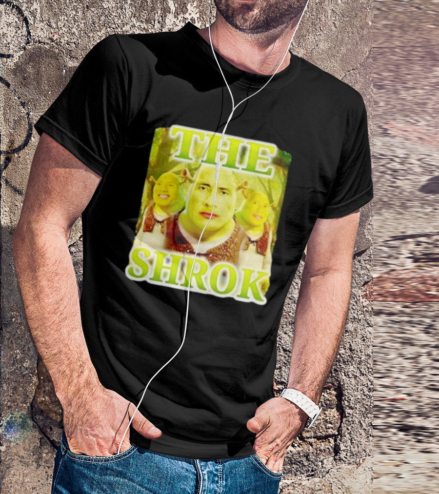 Shrek And The Rock Mashup - The Shrok Face Blend T-Shirt