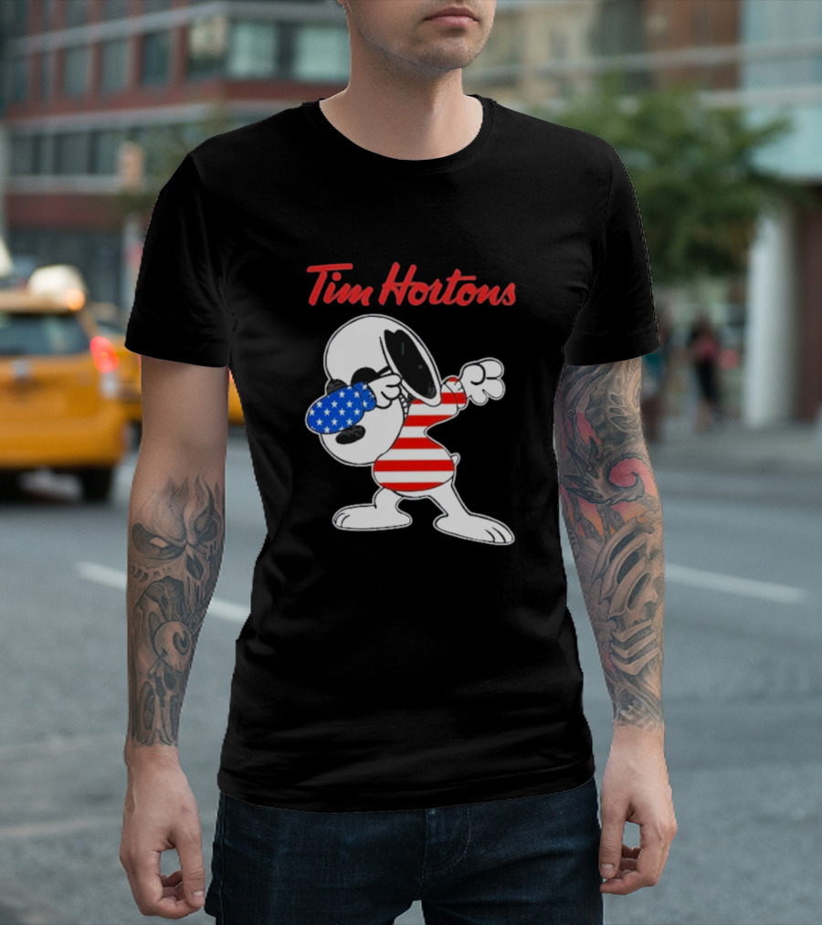 Tim Hortons Snoopy Dabbing American T-Shirt