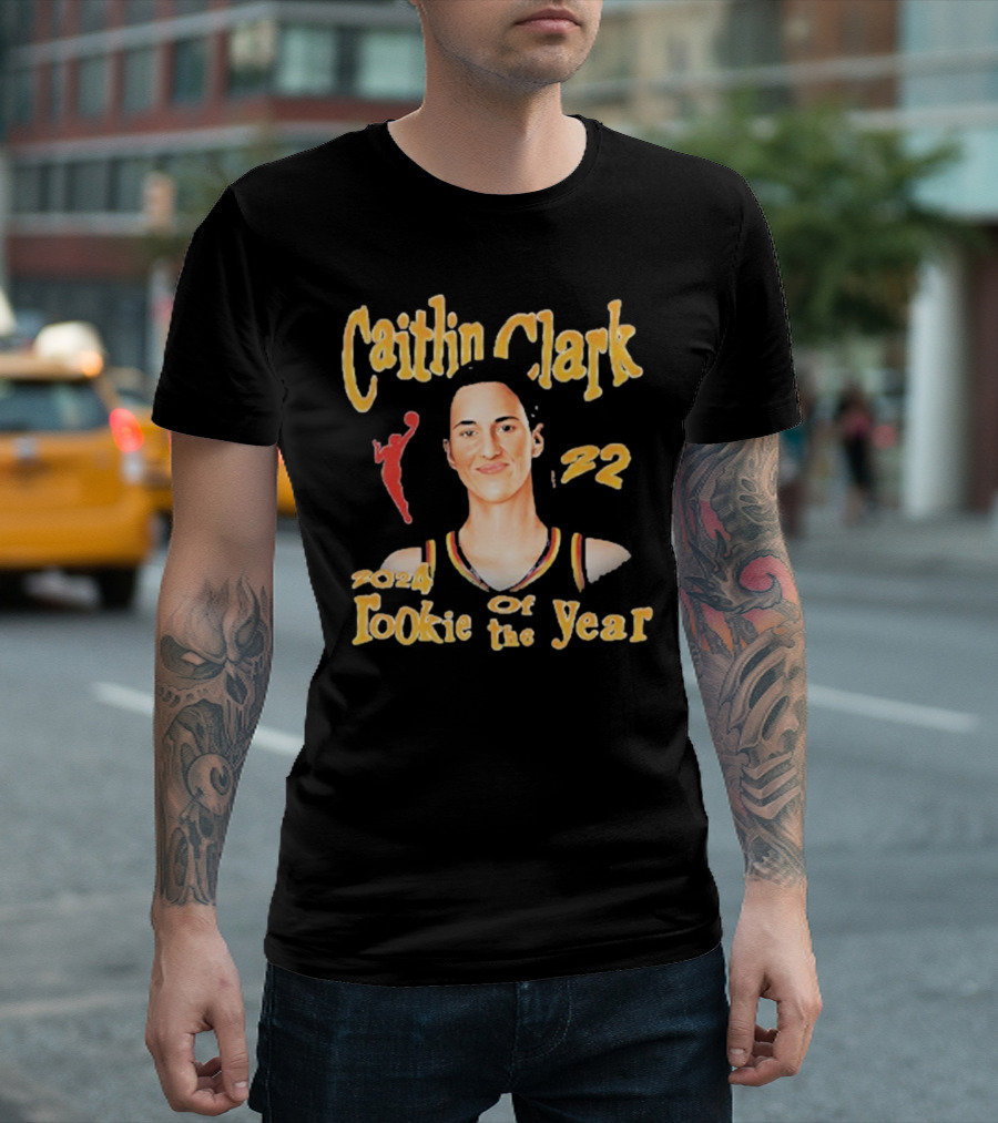 Caitlin Clark 2024 Rookie Of The Year Basketball Art T-Shirt