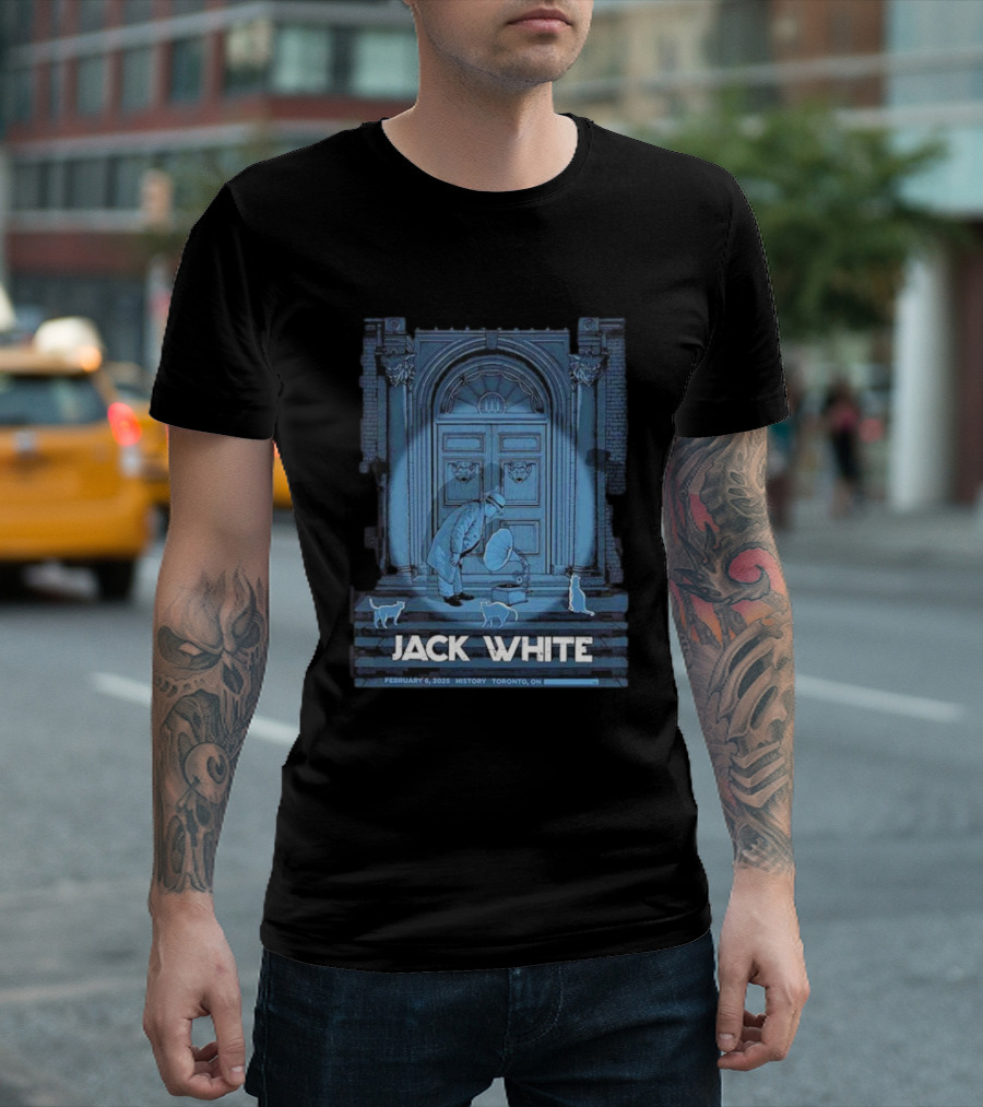 Jack White February 6 2025 No Name Tour History Toronto ON Cats and Phonograph T-Shirt