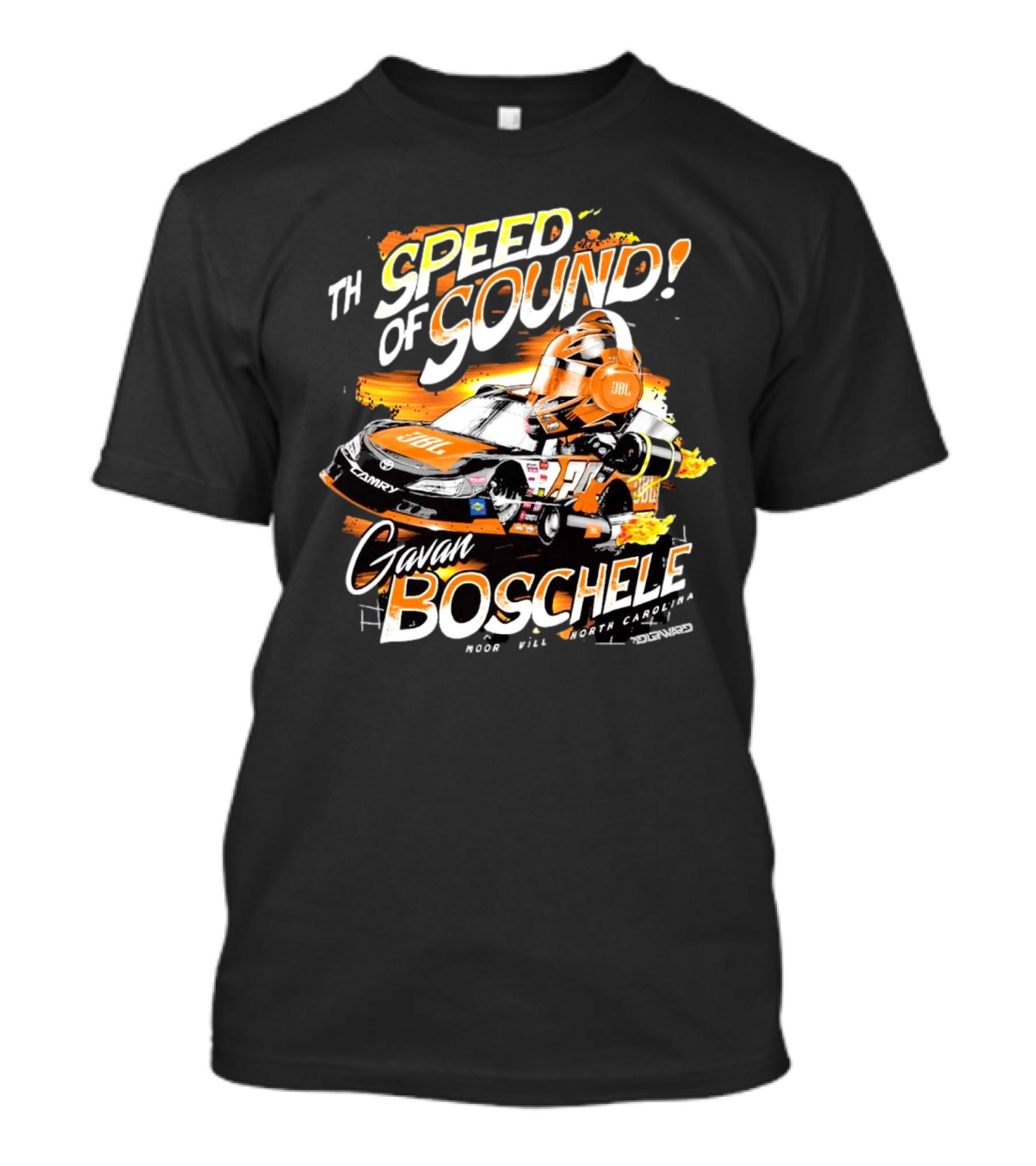 Toyota JBL Gavan Boschele Speed Of Sound Mooresville North Carolina Racing T-Shirt