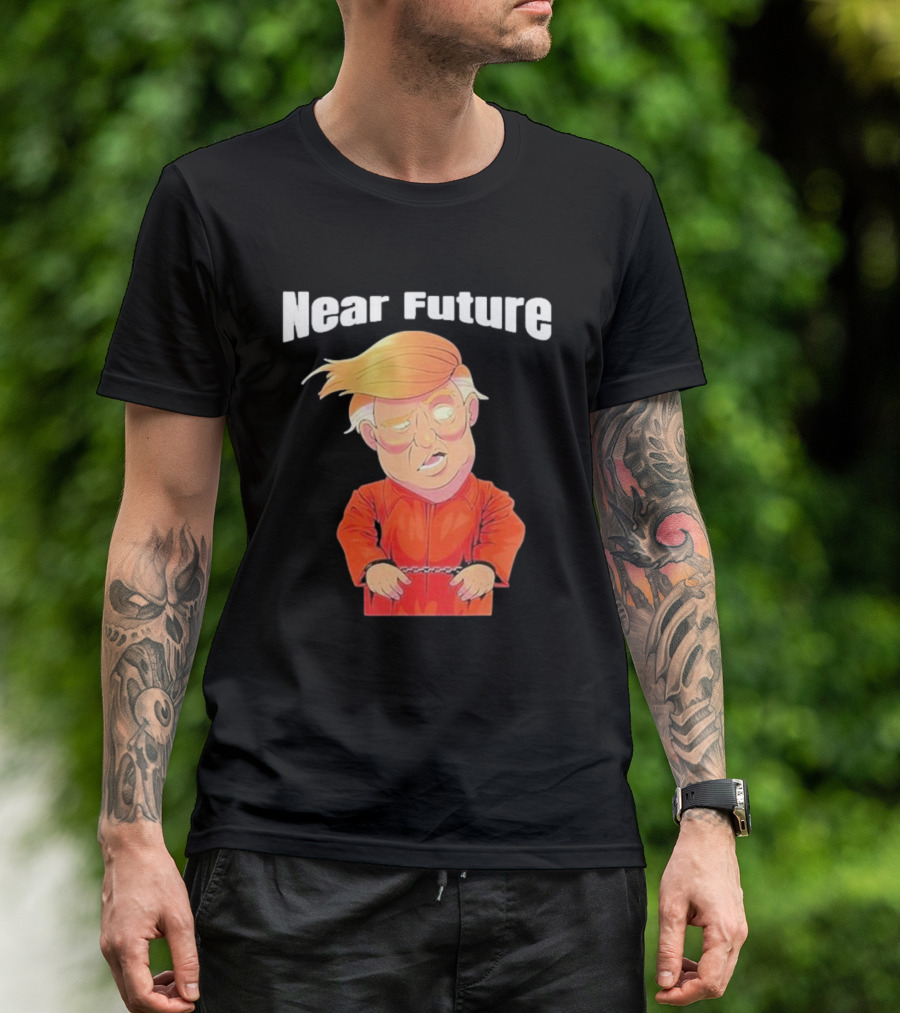 Trump Near Future Lock Him Up Orange Prison Jumpsuit T-Shirt