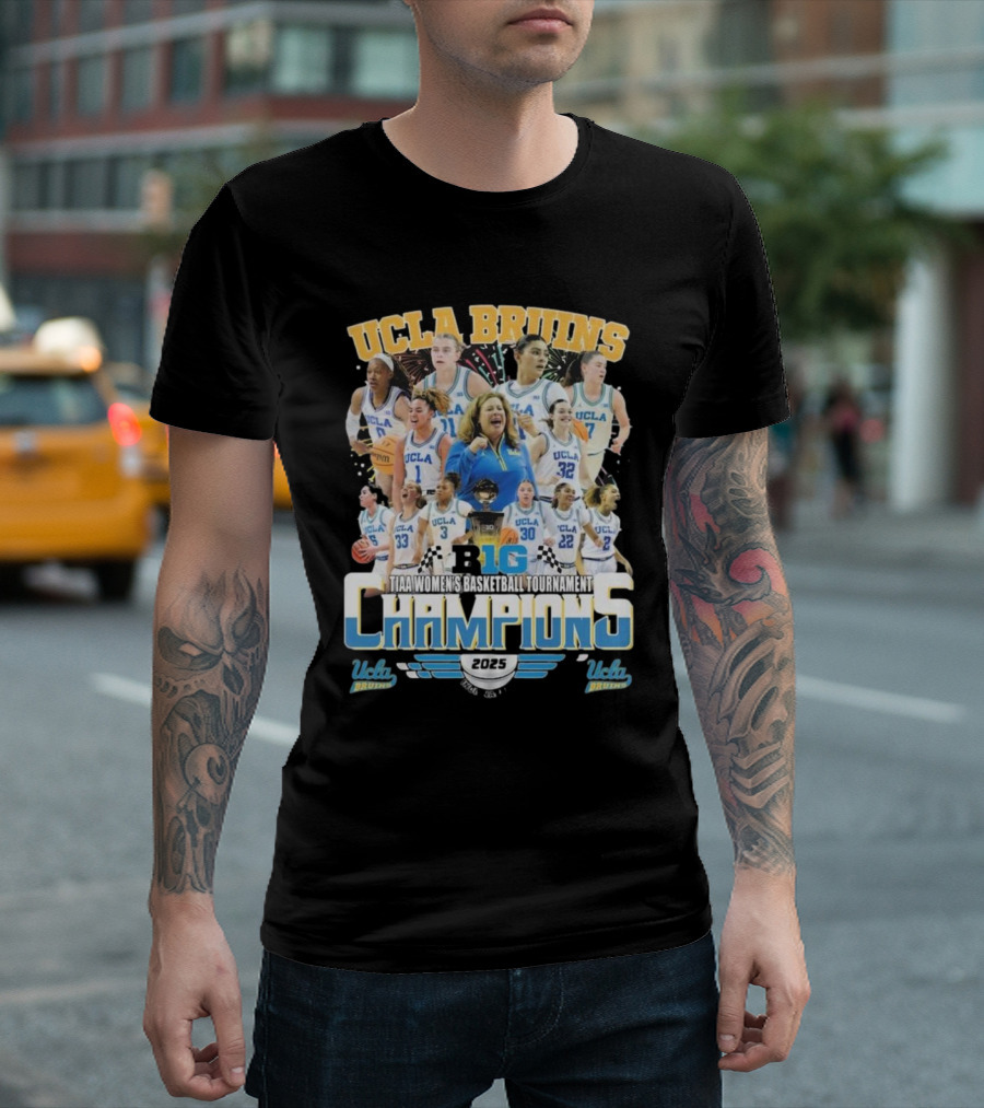 UCLA Bruins B1G TIAA Women's Basketball Tournament Champions 2025 T-Shirt