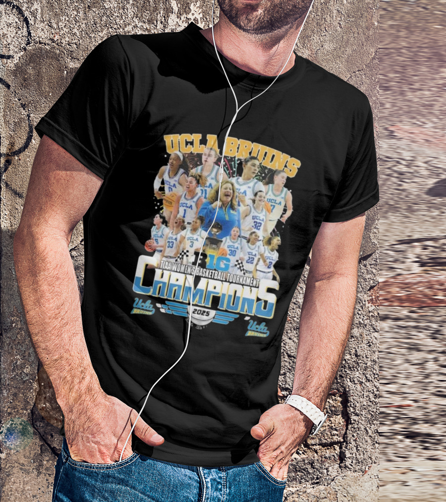 UCLA Bruins B1G TIAA Women's Basketball Tournament Champions 2025 T-Shirt