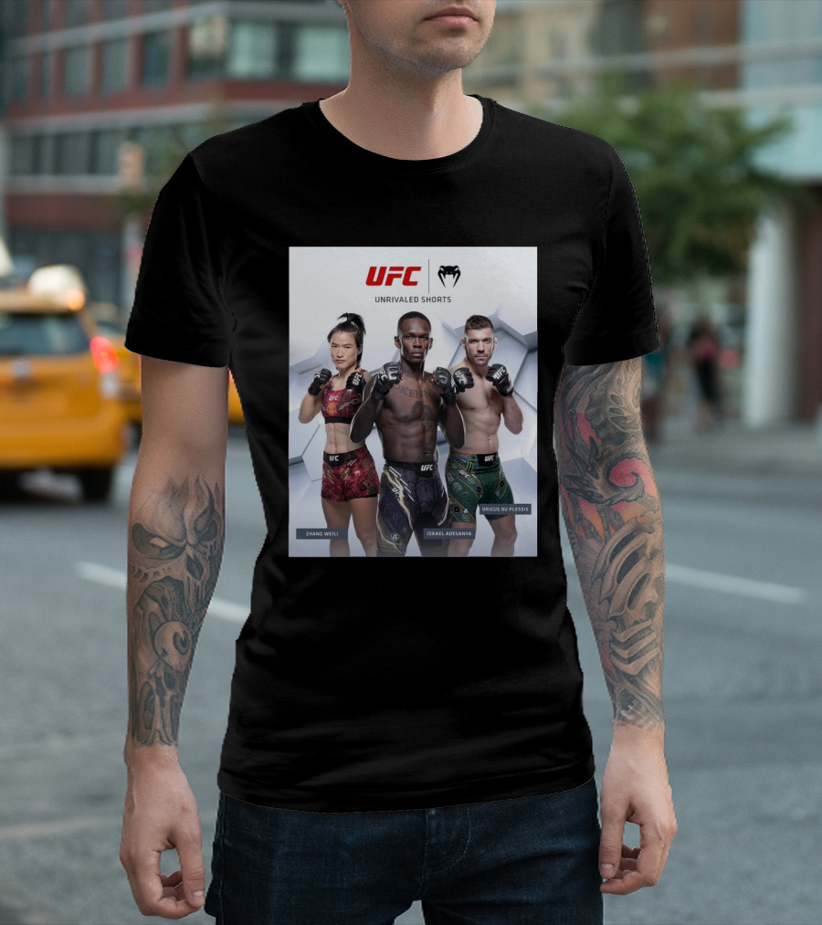 UFC Unrivaled Shorts Zhang Weili Israel Adesanya Dricus Du Plessis T-Shirt