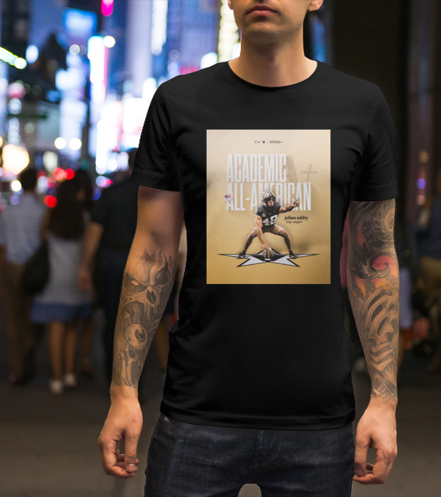 Vanderbilt Football Julian Ashby Academic All-American Long Snapper T-Shirt