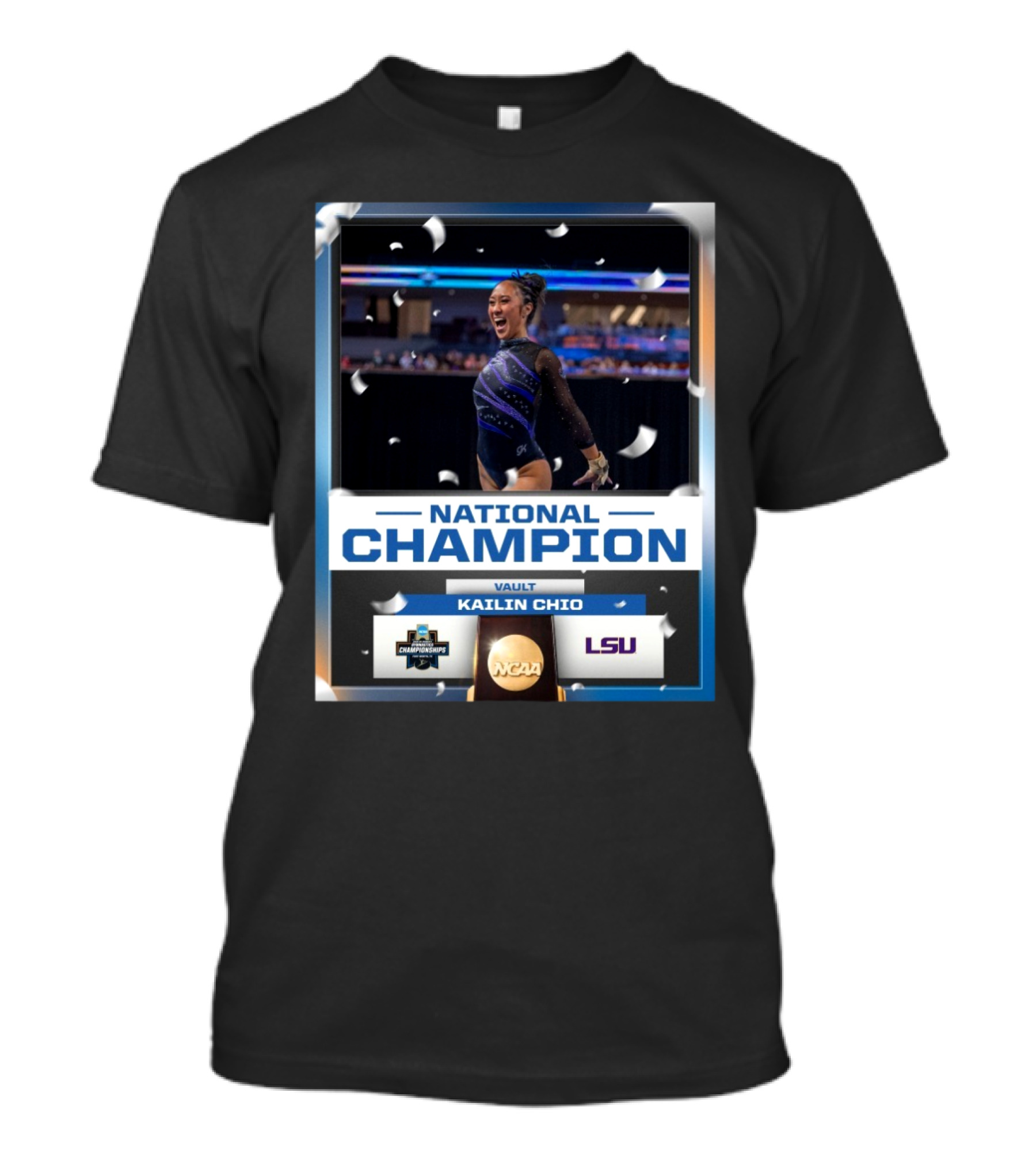 LSU Tigers Gymnastics Vault National Champion Kailin Chio NCAA Championships T-Shirt