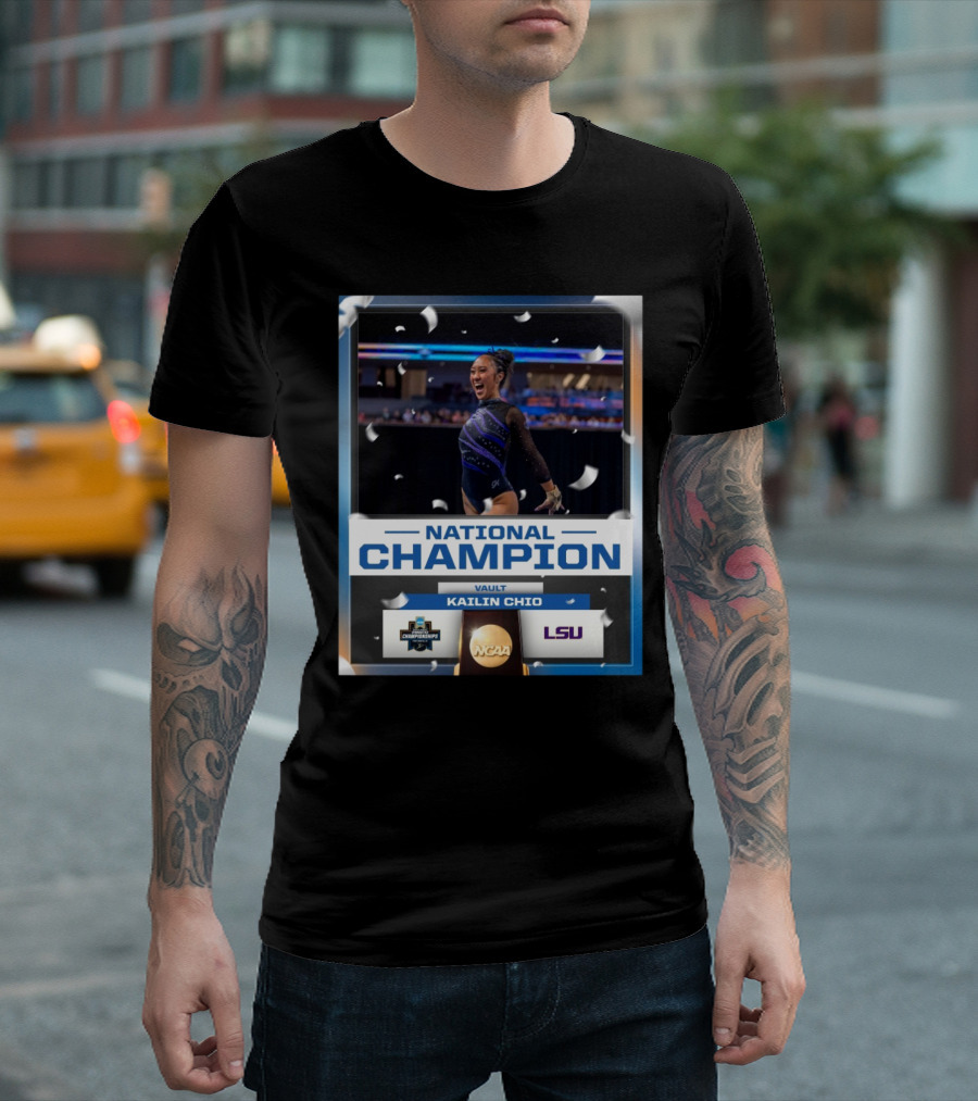 LSU Tigers Gymnastics Vault National Champion Kailin Chio NCAA Championships T-Shirt