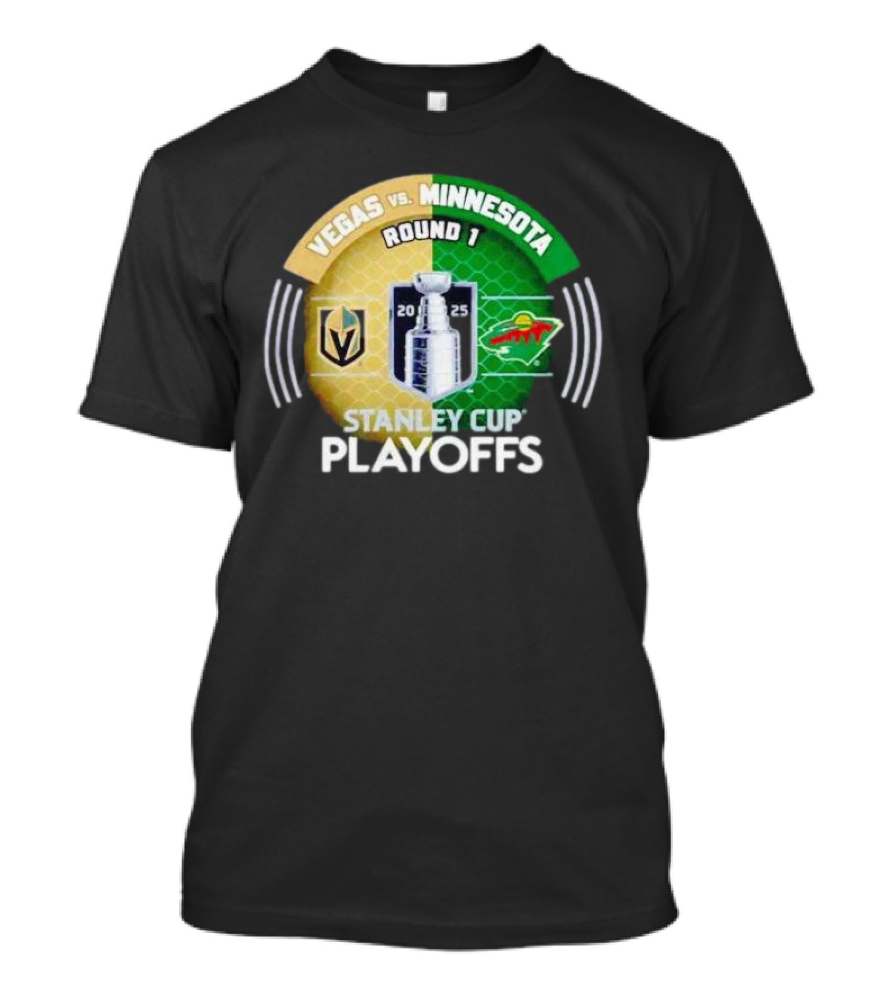 Vegas Vs Minnesota Round 1 Stanley Cup Playoffs 2025 T-Shirt