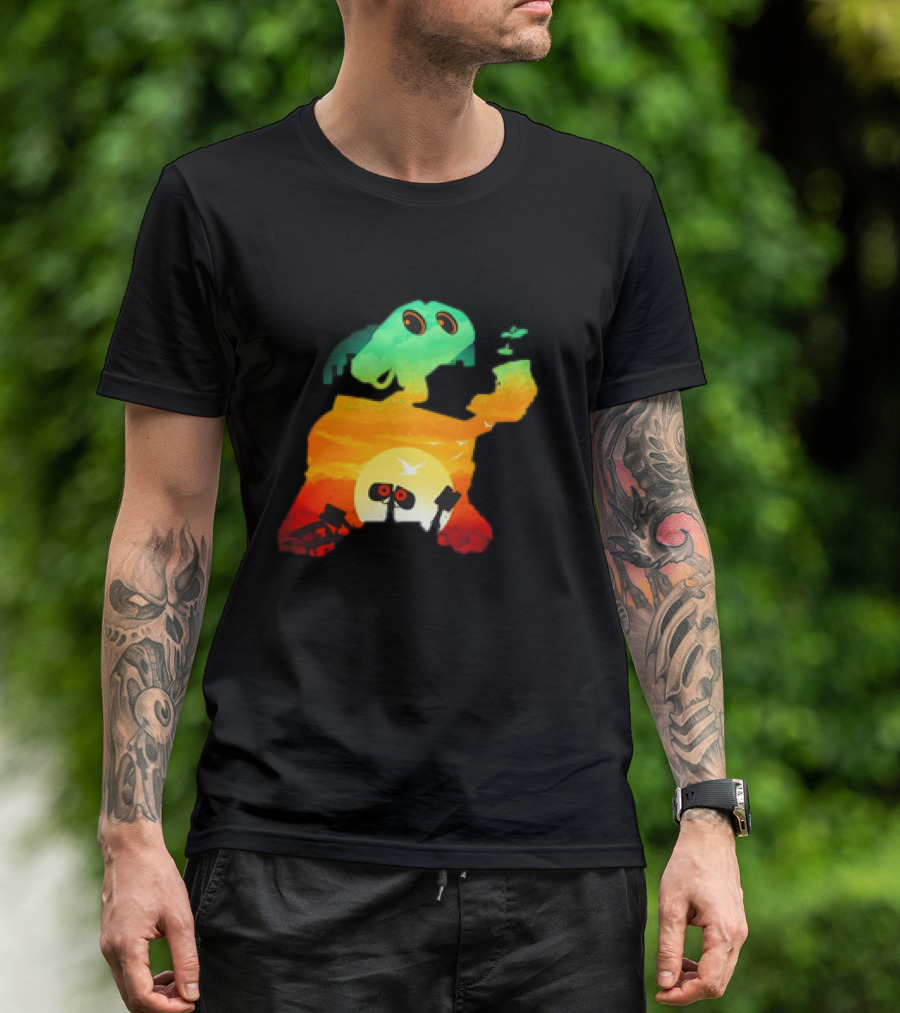 Wall-E Cosmic Recycler Sunset Silhouette T-Shirt
